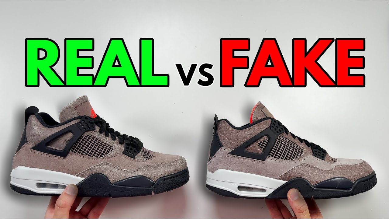 REAL VS FAKE! NIKE AIR JORDAN 4 TAUPE HAZE SNEAKER COMPARISON!