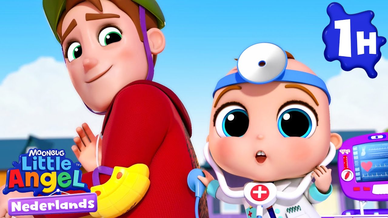 Bel de dokter | Little Angel | Moonbug Kids Nederlands - Kindertekenfilms