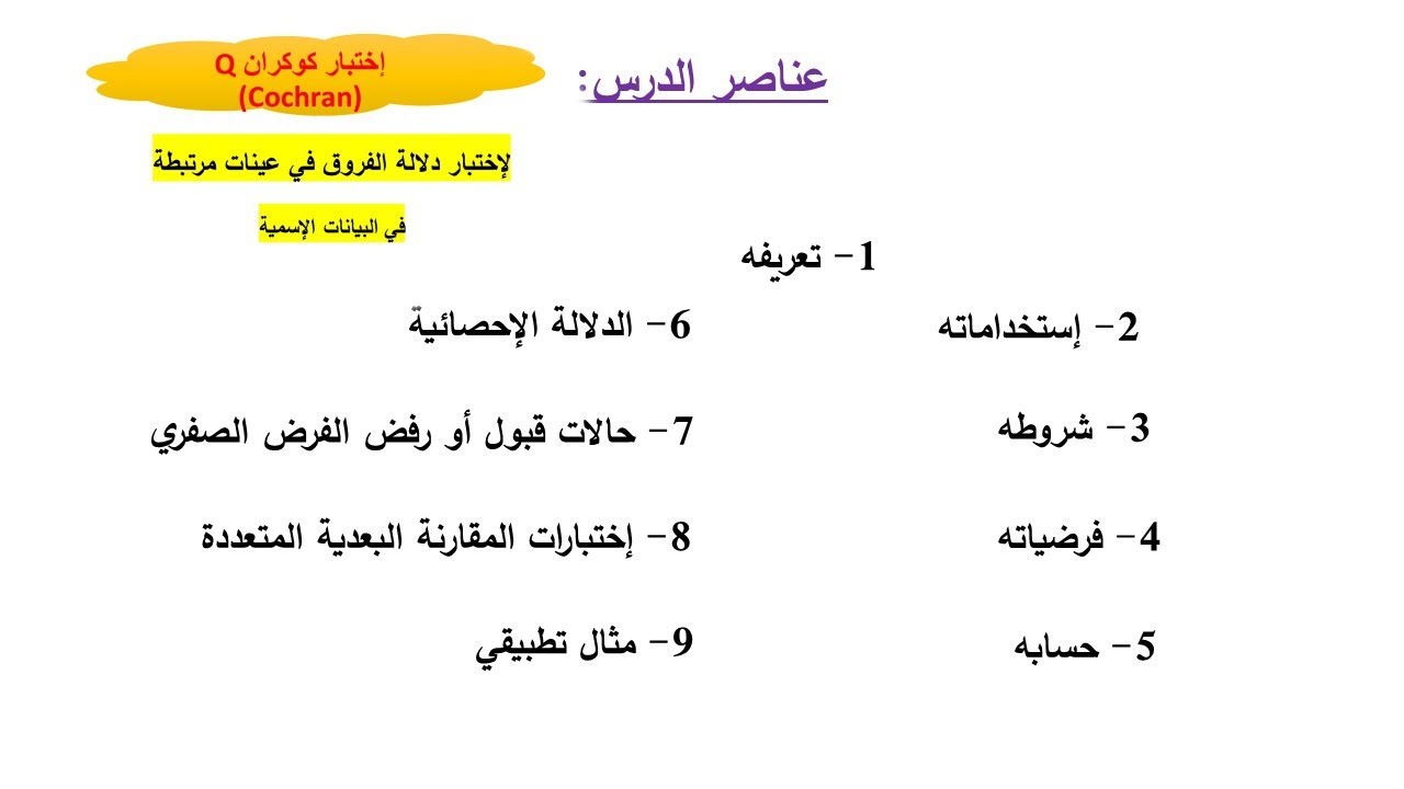 إختبار كوكران Cochran Q