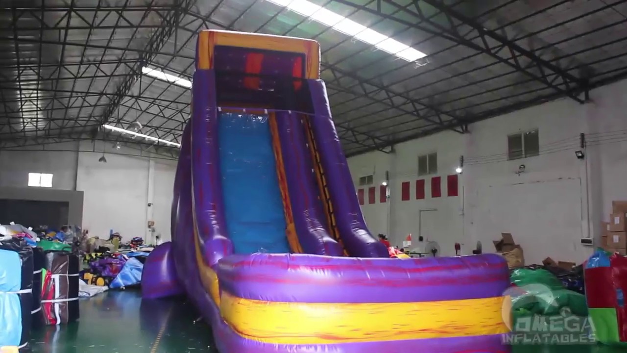 22FT Marble Purple Water Slide