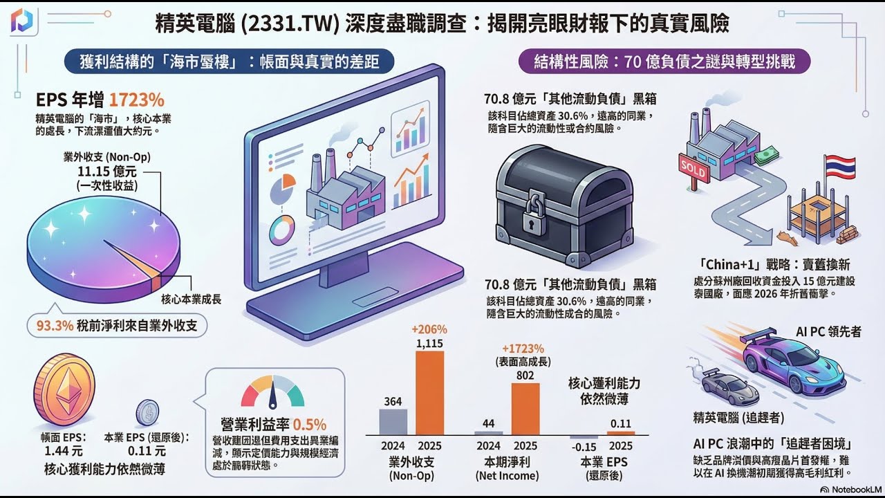 精英（2331）:1700%的獲利之謎