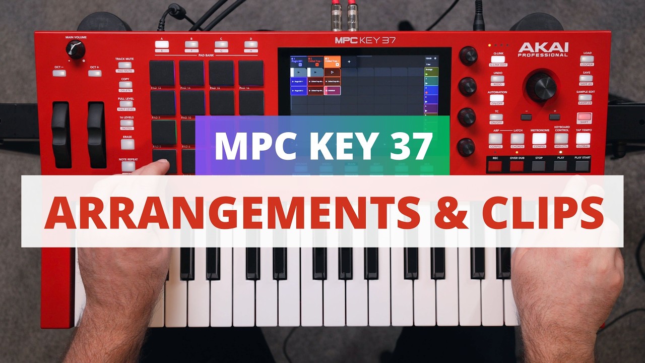 Akai MPC Key 37 &mdash; Учебное пособие по аранжировкам и клипам &mdash; Запуск клипов в матрице клипов