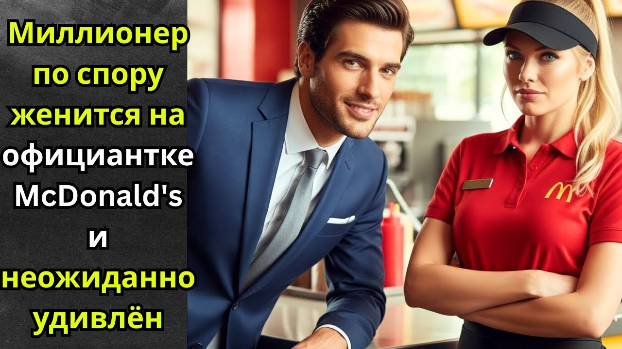 Миллионер по спору женится на официантке McDonald's и неожиданно удивлён