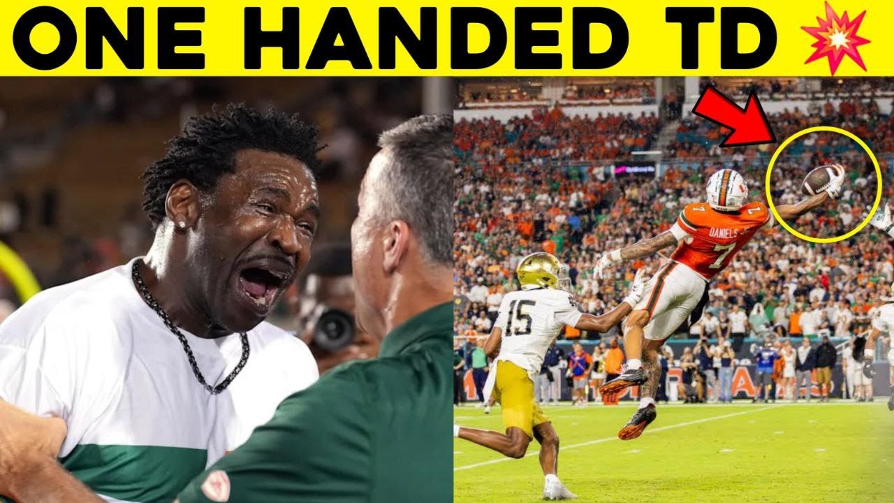 Michael Irvin LOSES IT After Miami WR CJ Daniels INSANE TD Catch | Must-See USA Football Moment