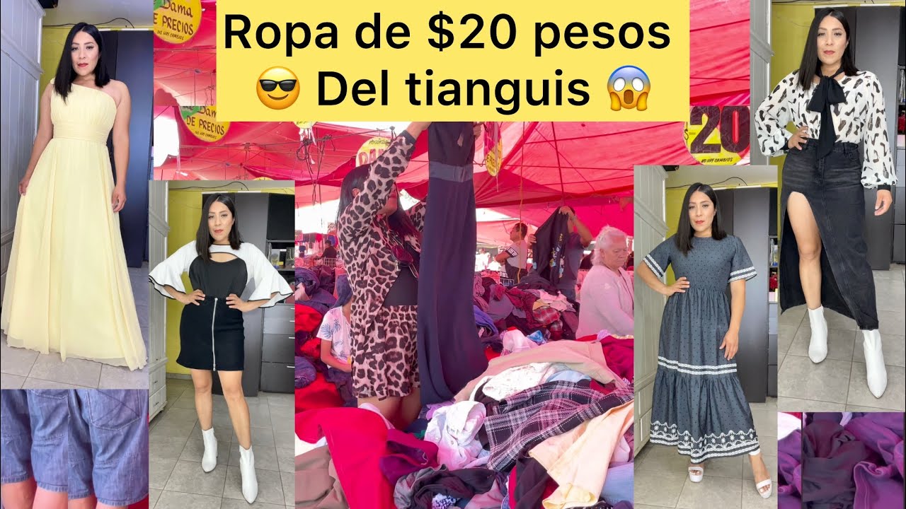 Ropa de $20 pesos del Tianguis ✅ Acompáñame por gangas a la paca ￼