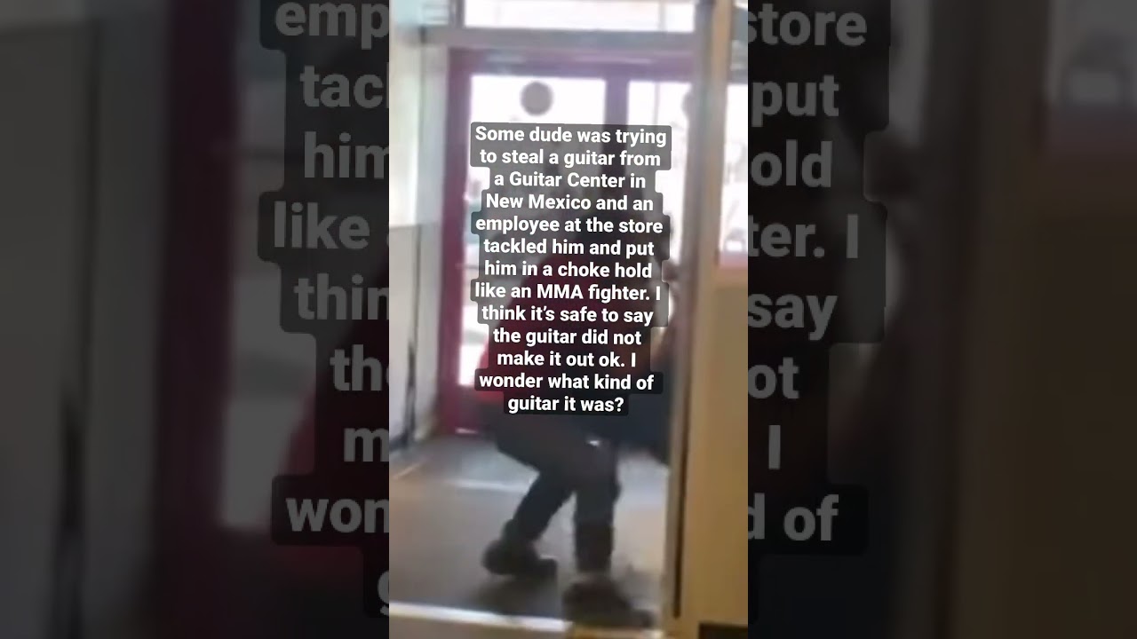 Just trying to steal a guitar.