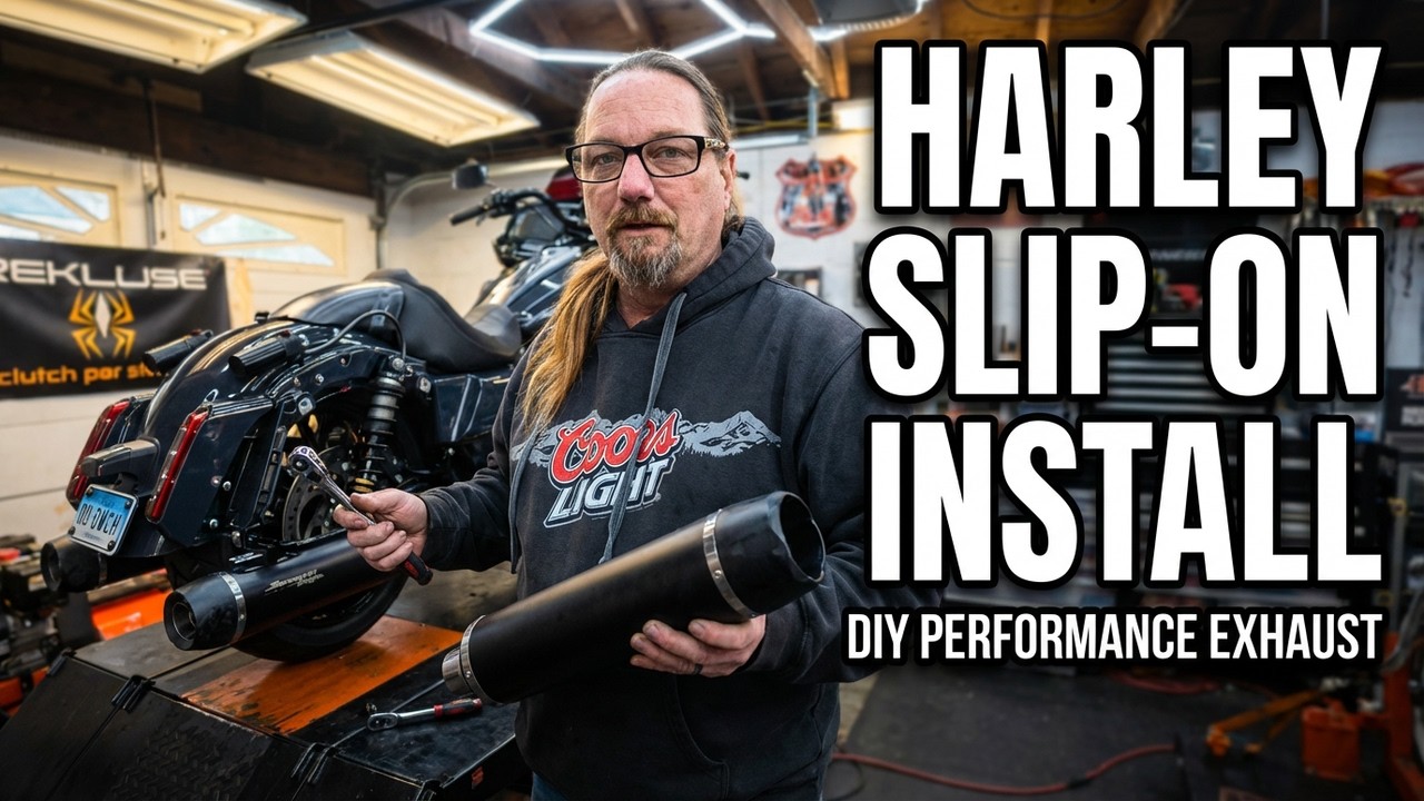 Установка новых глушителей Tab Performance Slip-Ons | Замена выхлопной системы Harley @TABPerform...