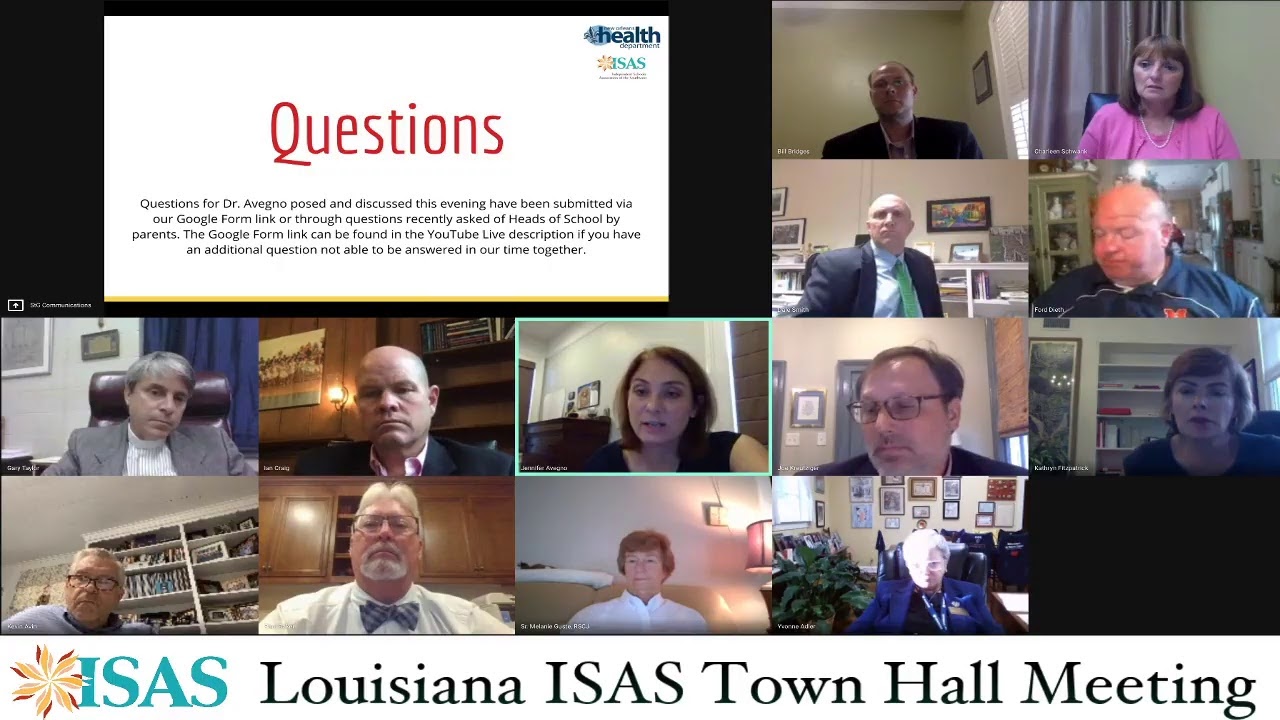 Louisiana ISAS Town Hall with Dr. Jennifer Avegno (#2 of 2 )