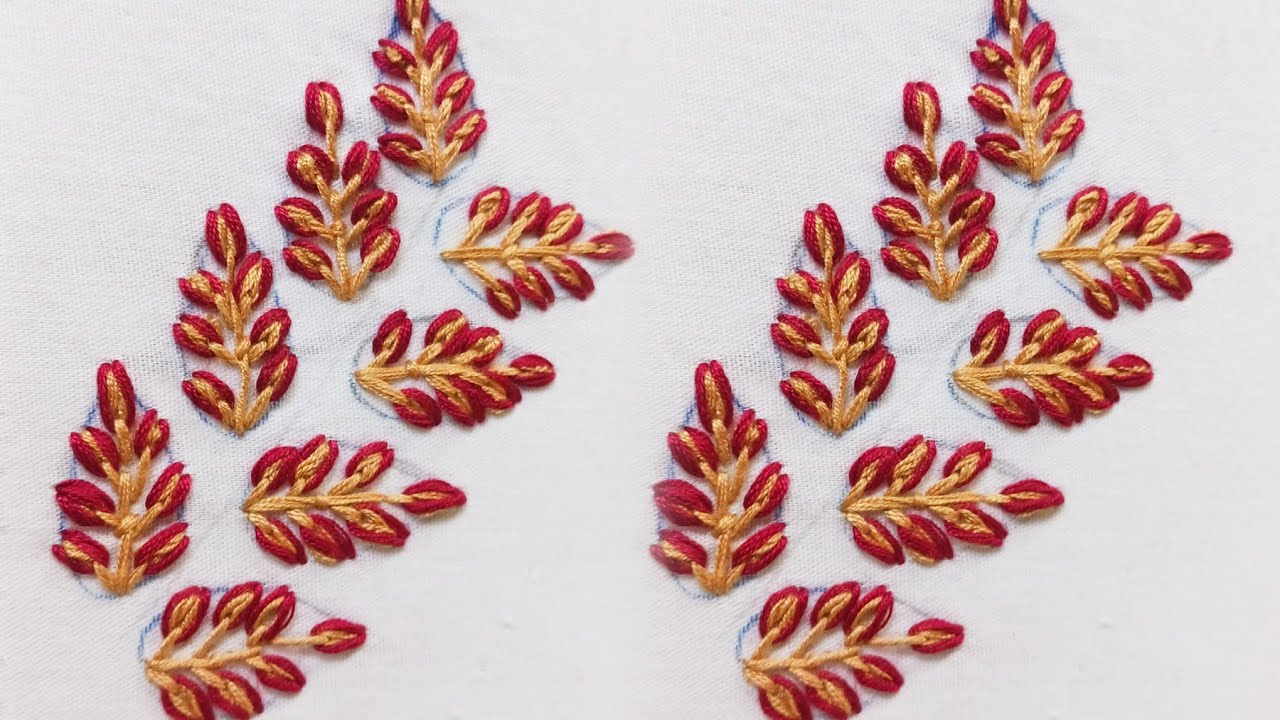 3D Borderline Embroidery|Easy Hand Embroidery Border Design Tutorial|Basic Stitch Embroidery Pattern