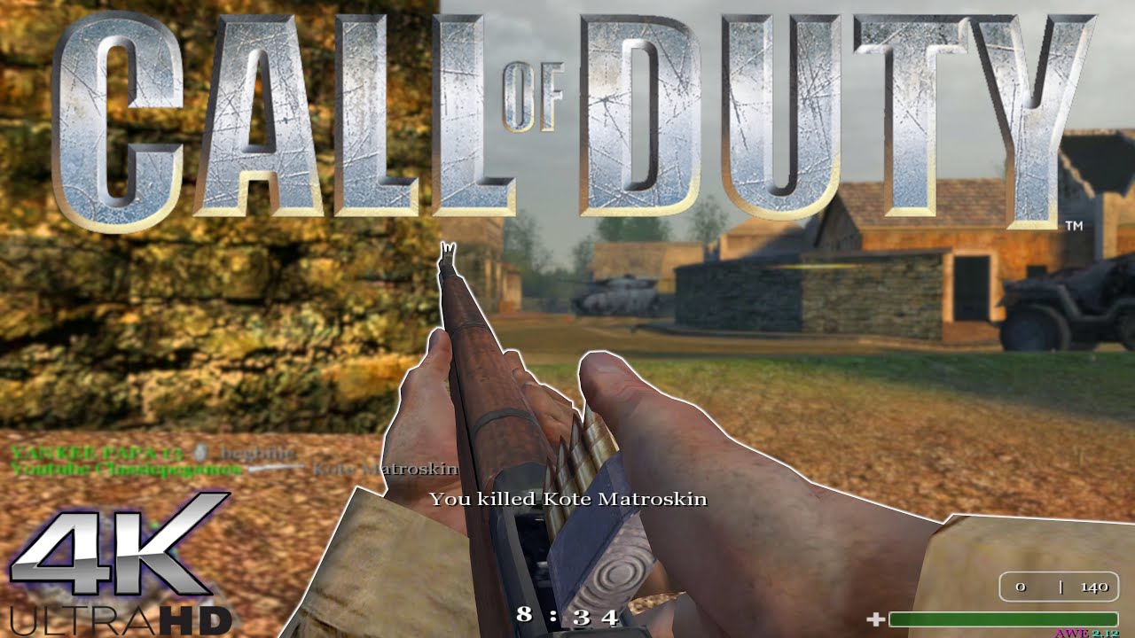Call of Duty 1 2020 Multiplayer Mp_Dawnville TDM Gameplay 4K