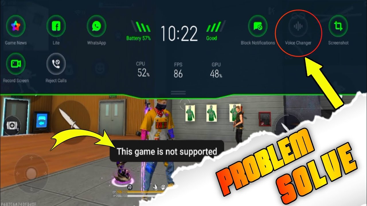 How to Voice changer  not working problem Solve in free fire & pubg play time ||