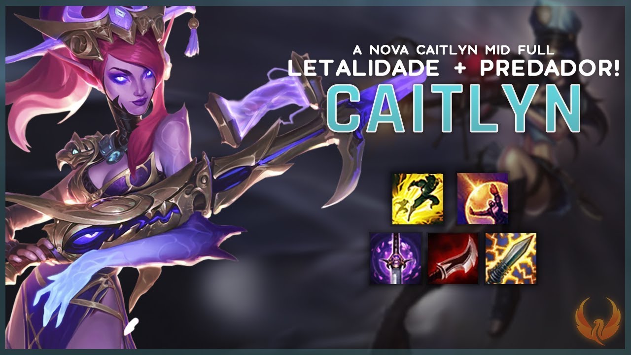 A NOVA CAITLYN MID FULL LETALIDADE + PREDADOR! - CAITLYN MID GAMEPLAY [PT-BR]