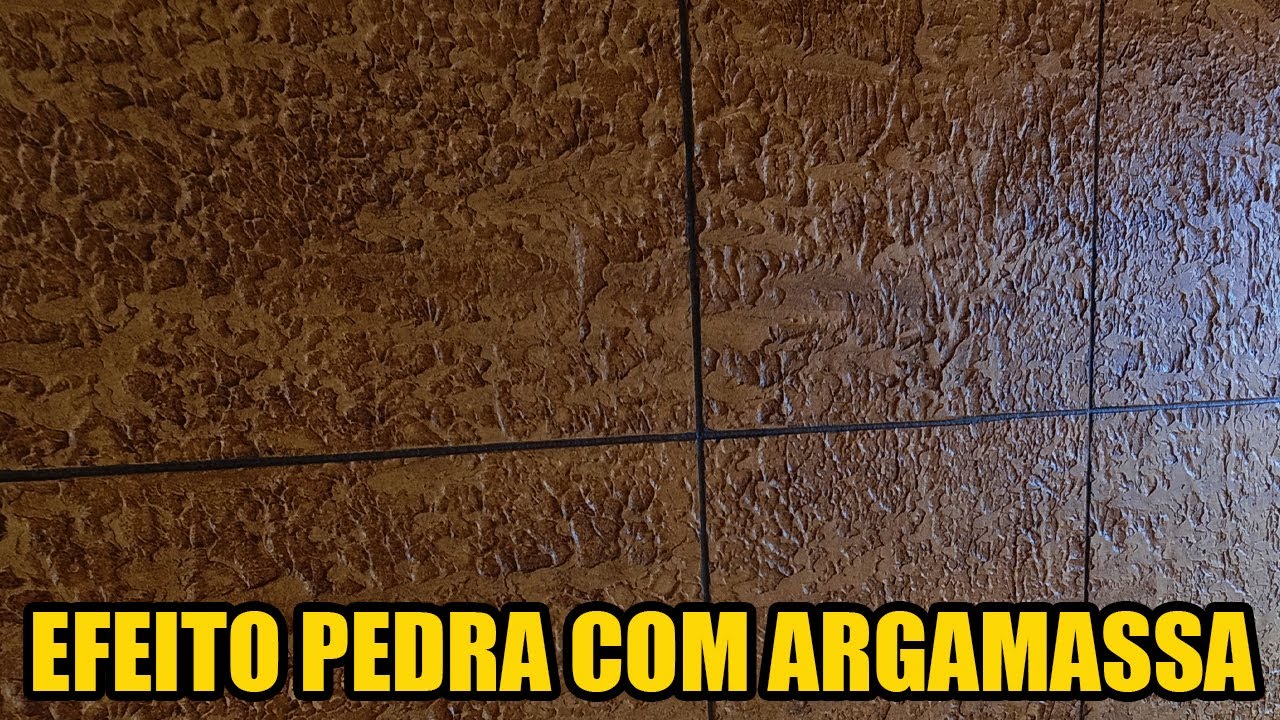 PEDRA ENVELHECIDA FEITA COM ARGAMASSA faça você mesmo