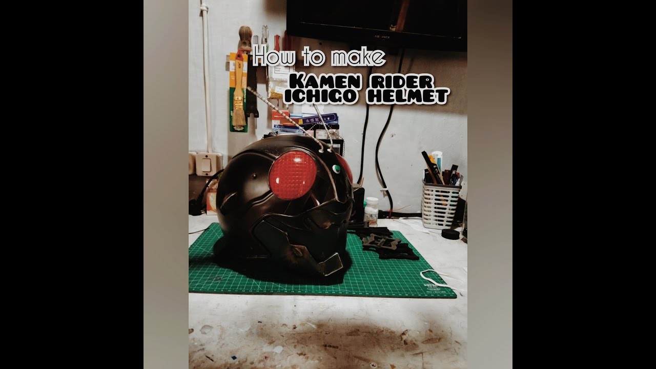 kamen rider ichigo  helmet, tutorial membuat helm ichigo the next