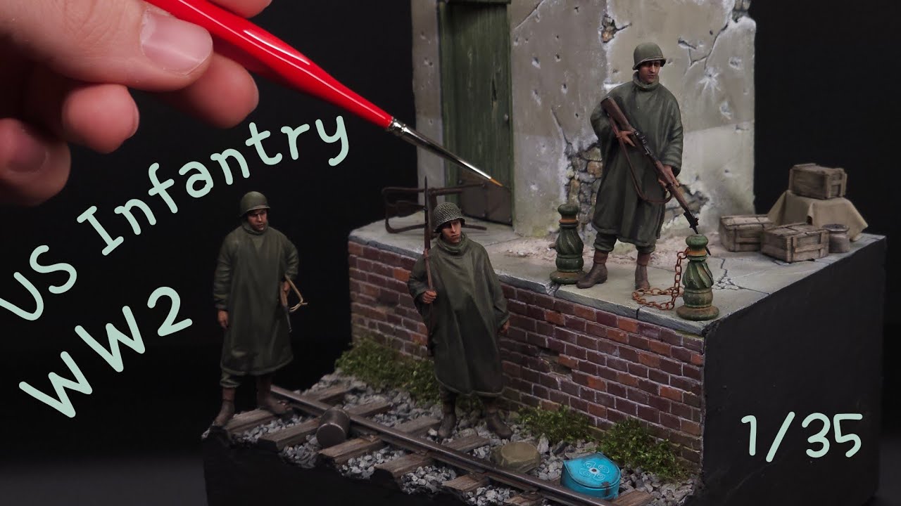 US Infantry WWII Diorama – Train Station – 1/35