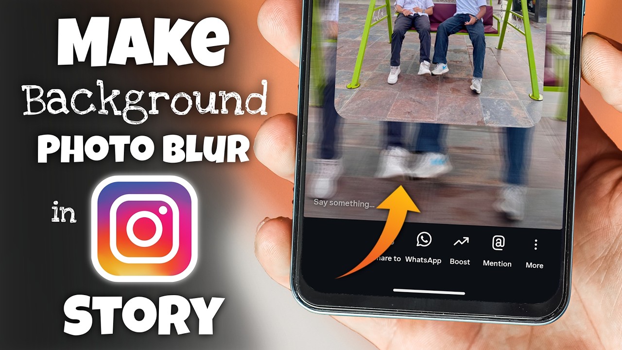 How to Make Background Photo Blur in Instagram Story | Insta Story Pe Background Blur Kaise Kare