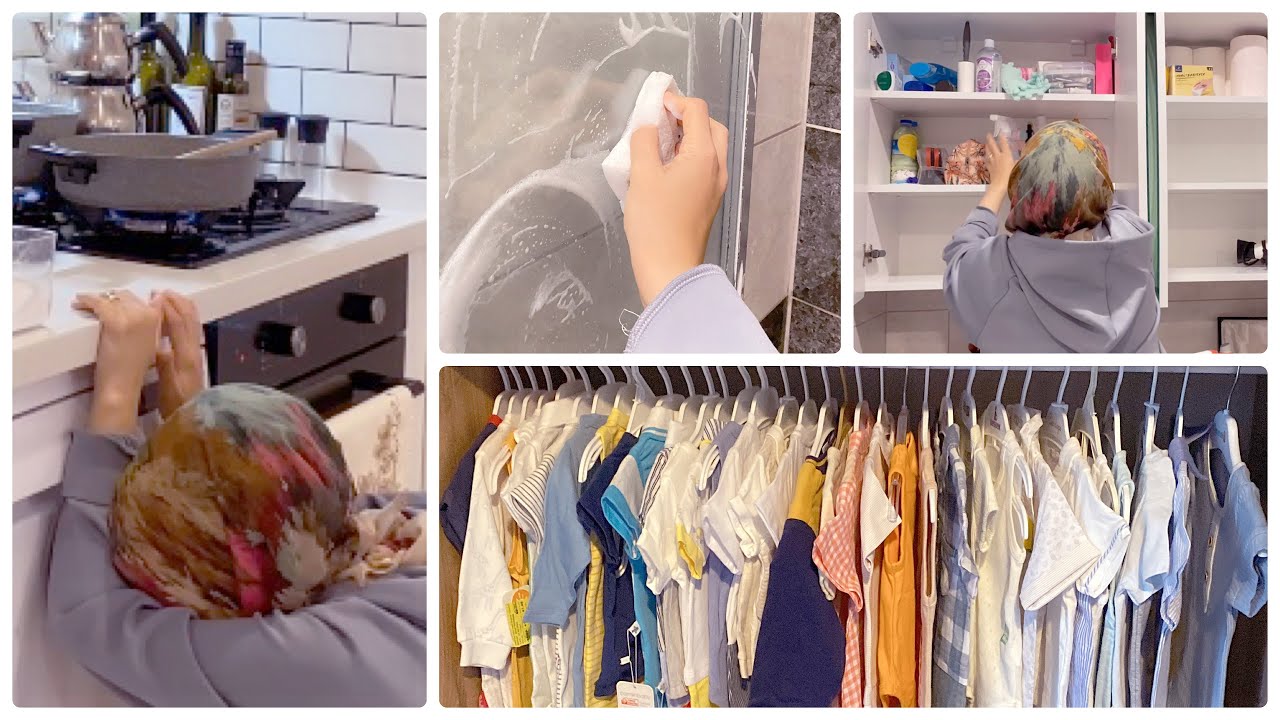 BEBİŞİN EŞYALARINI YERLEŞTİRDİM 🌺 VİDEO ÇEKERKEN FENALAŞTIM 😢 DOLAP İÇİ DÜZENİM 🙊 TEMİZLİK 🧼