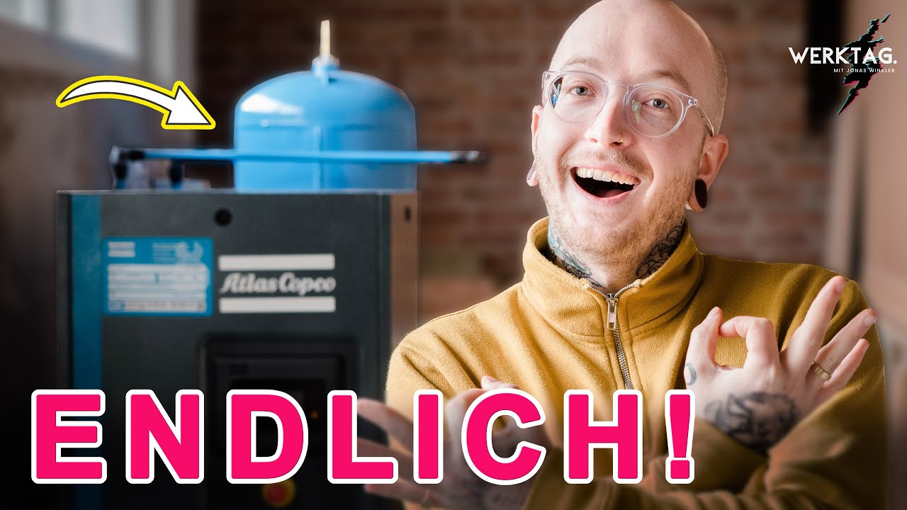 Werkstatt Upgrade: DAS ist mein neuer SCHRAUBENKOMPRESSOR!🤩 | 27.01.21 | #WERKTAG. mit Jonas Winkler