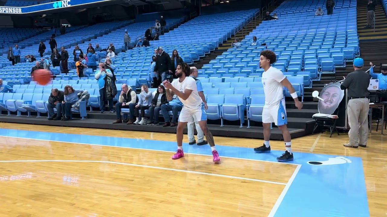 UNC Basketball: RJ Davis & Seth Trimble Getting Up Shots Before The NC State Game