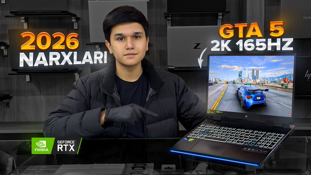 Gaming noutbuk Narxlari💸 Abzor + gta5 test 😱 2026-yil.