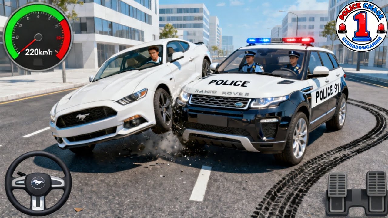 Part 1 Police Car Chase Simulator 3D Game - Real City Cop Pursuit Gameplay (Android) #1