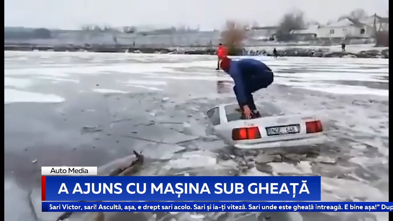 A AJUNS CU MAȘINA SUB GHEAȚĂ