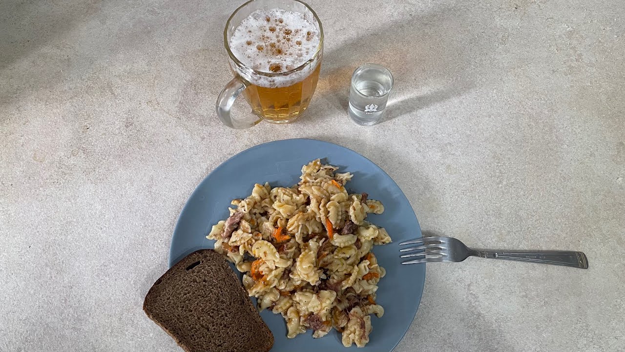 Макароны по-флотски с тушёнкой!!!