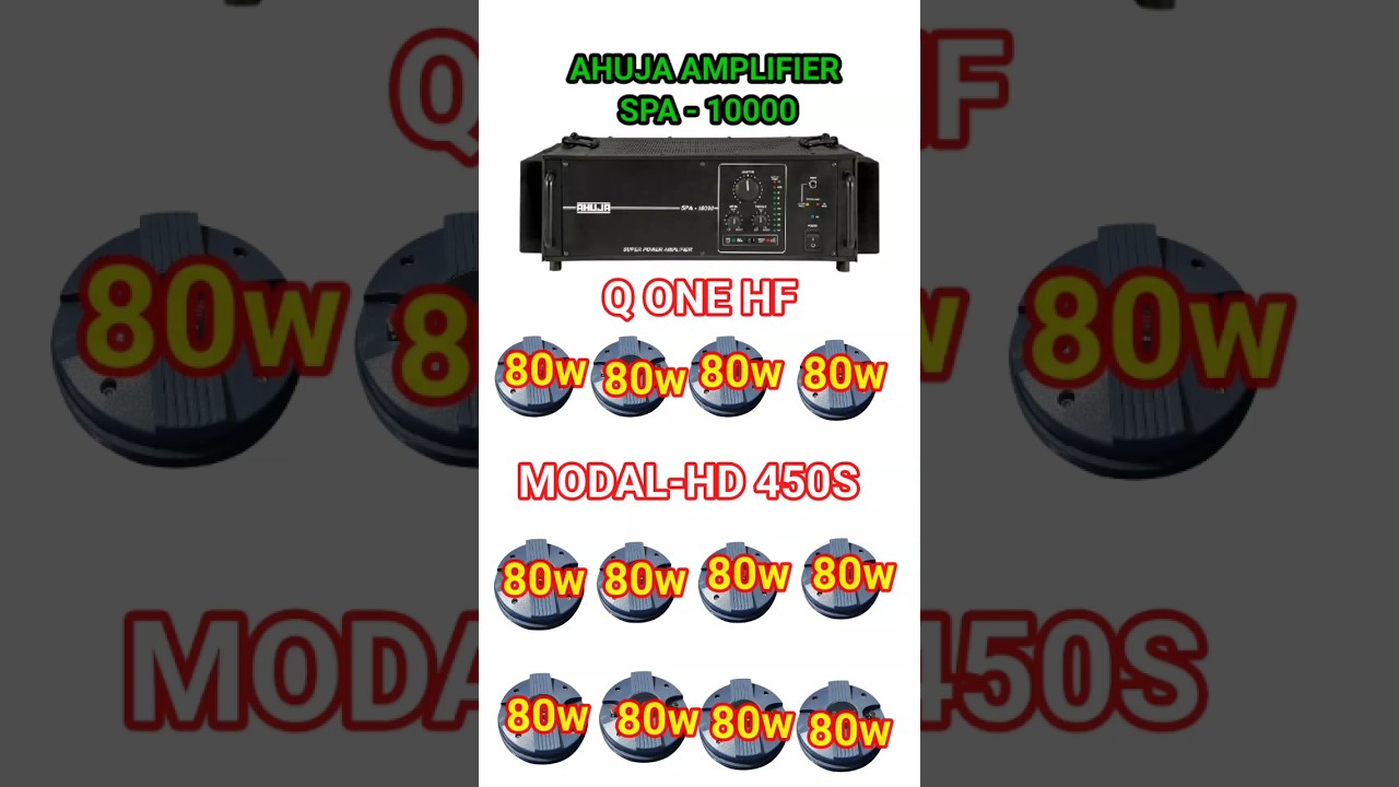AHUJA AMPLIFIER PRICE II SPA-10000 II Q ONE HF HD 450S PRICE #dj #original #viral #shortvideo