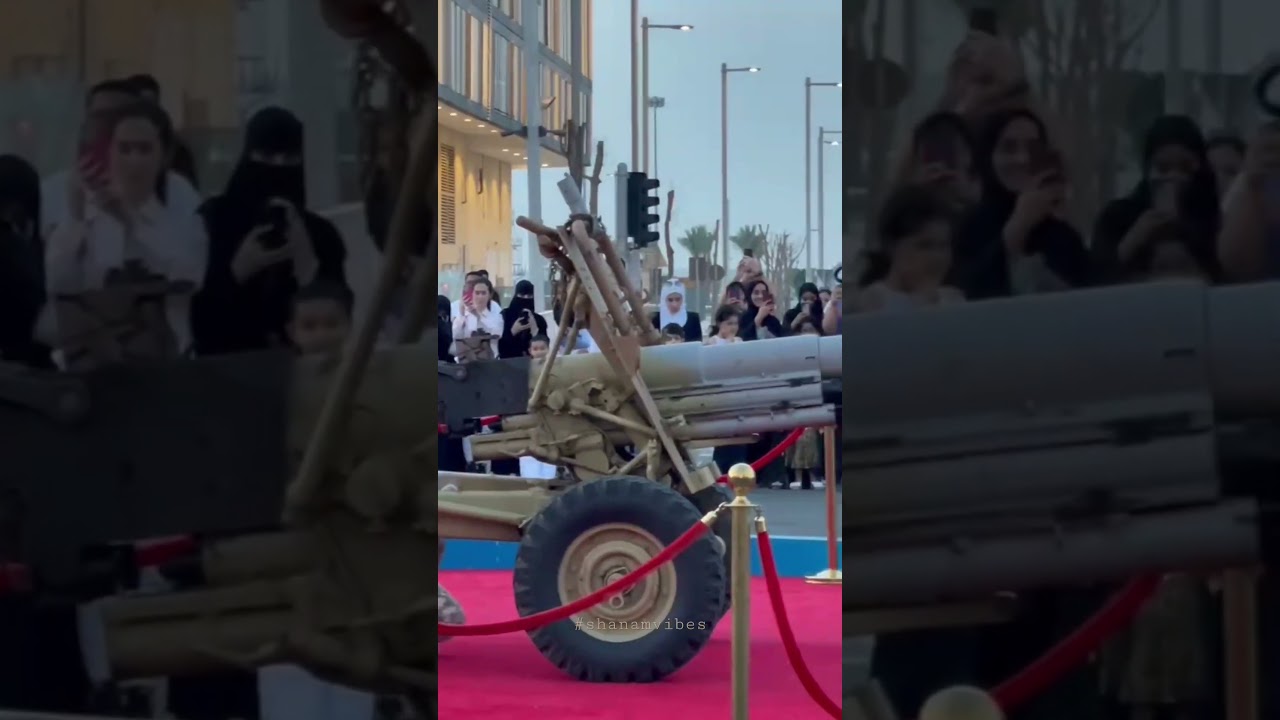 Ramazan fast breaking from canon fire #qatar #doha #canon