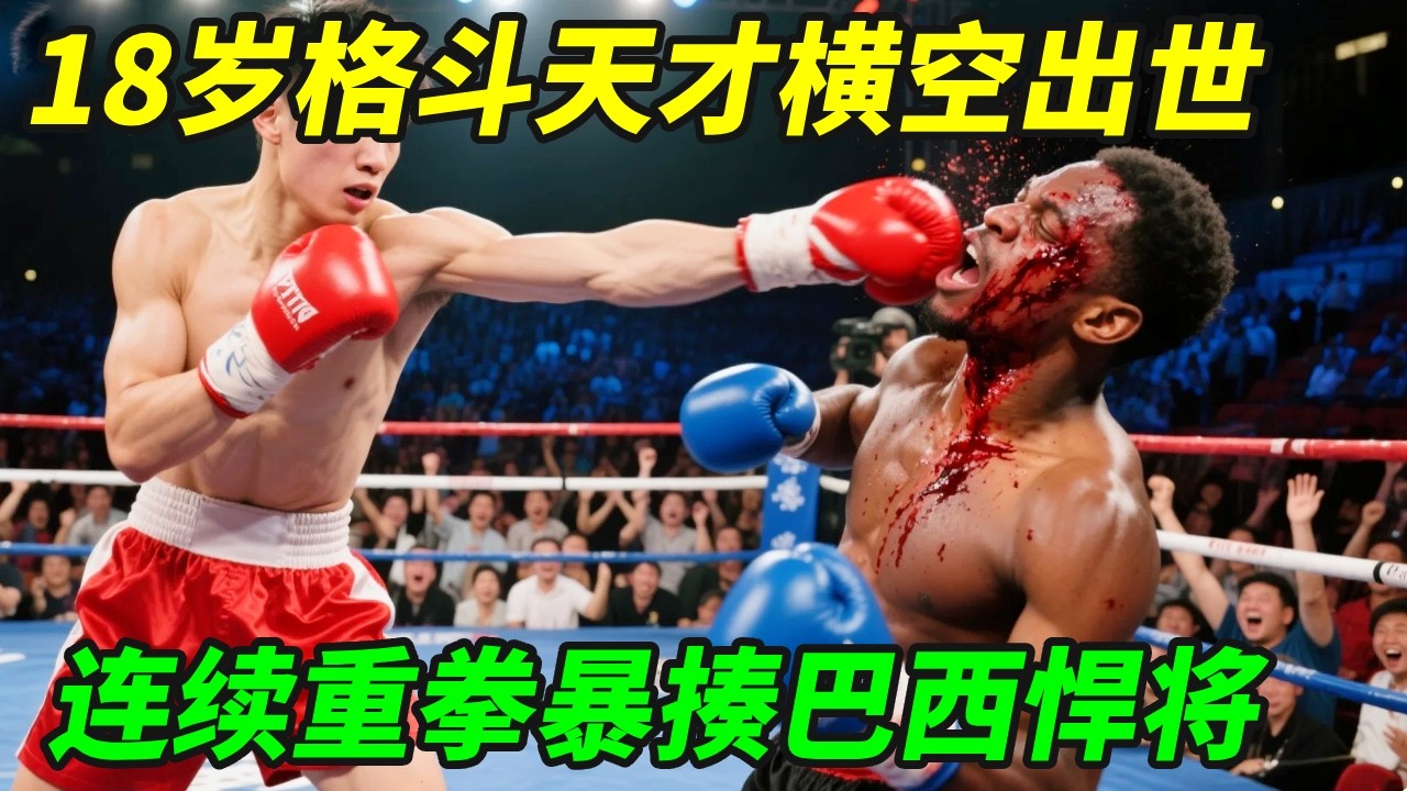 18岁格斗天才横空出世，连续重拳惊呆武僧一龙，暴揍巴西悍将！【小野格斗解说】