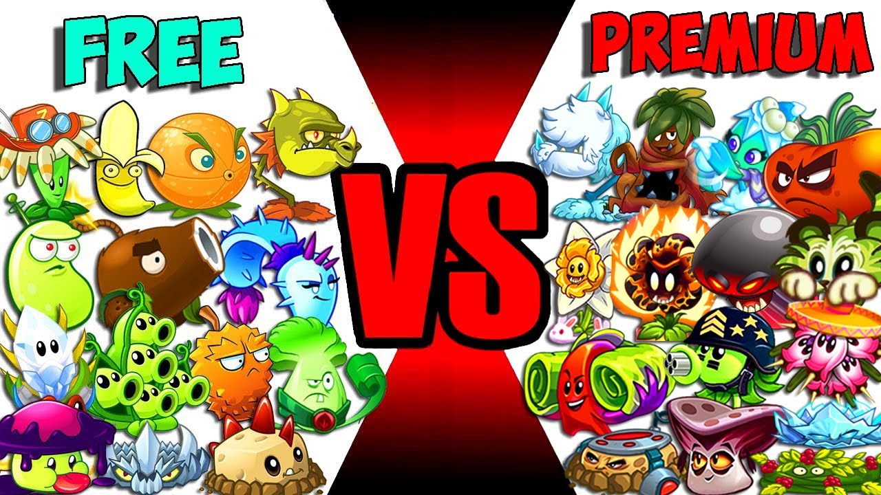 Team FREE vs PREMIUM - Who Will Win? - PvZ 2 Team Plant Vs Team Plant