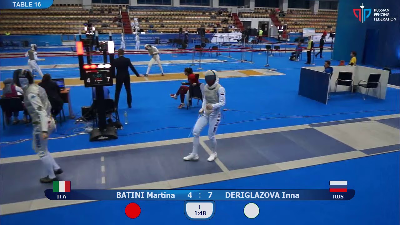 Foil of Kazan 2020, T16 Deriglazova (RUS) - Batini (ITA)