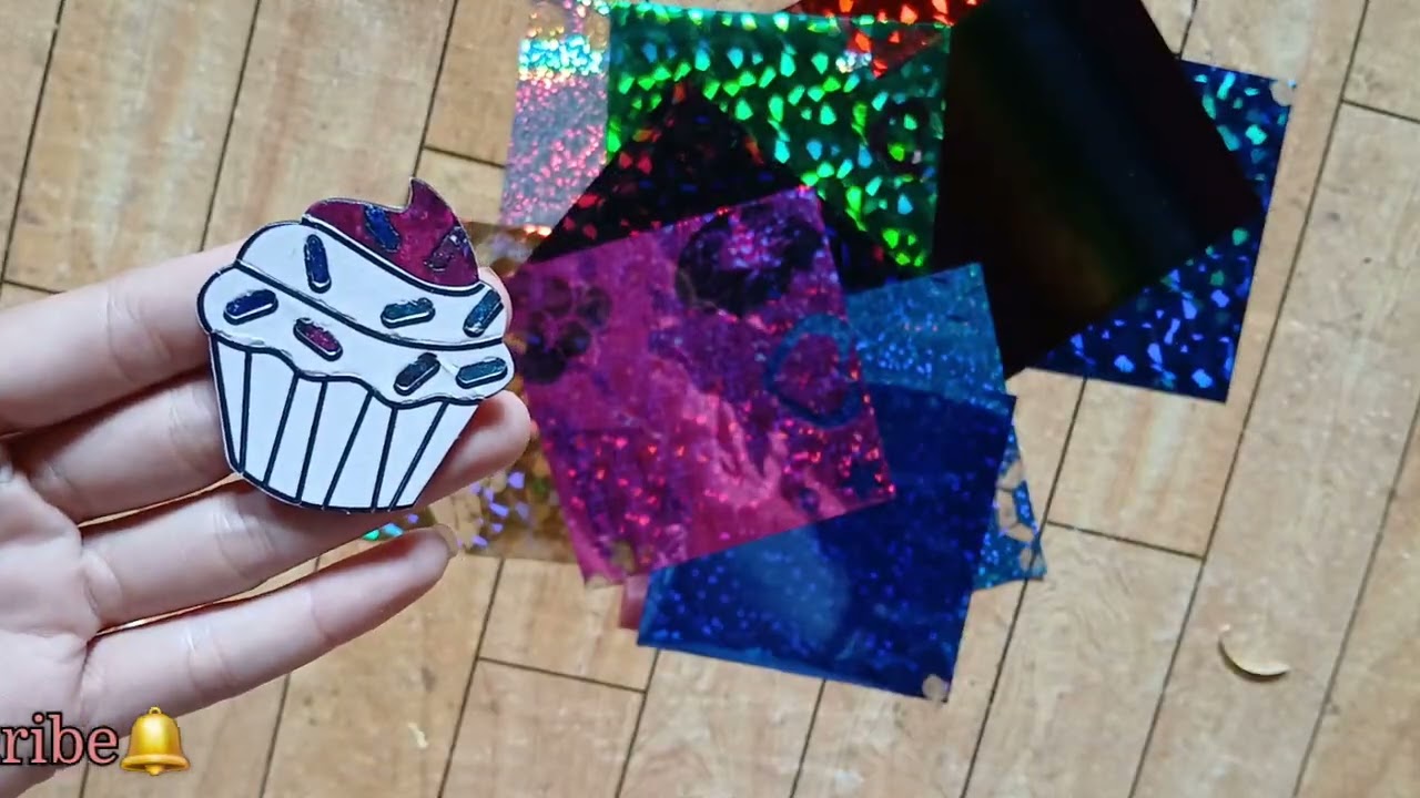 Menempel Foil Art Gambar Cup Cake #foilpaper #foilart