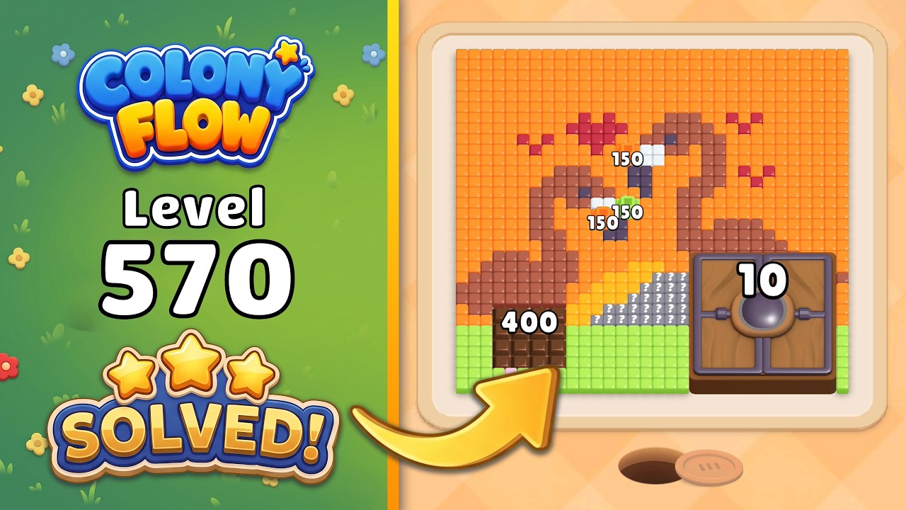 Colony Flow! - Level 570 Walkthrough 🧩 | Solution & Gameplay (ABI GAMES) 🐜