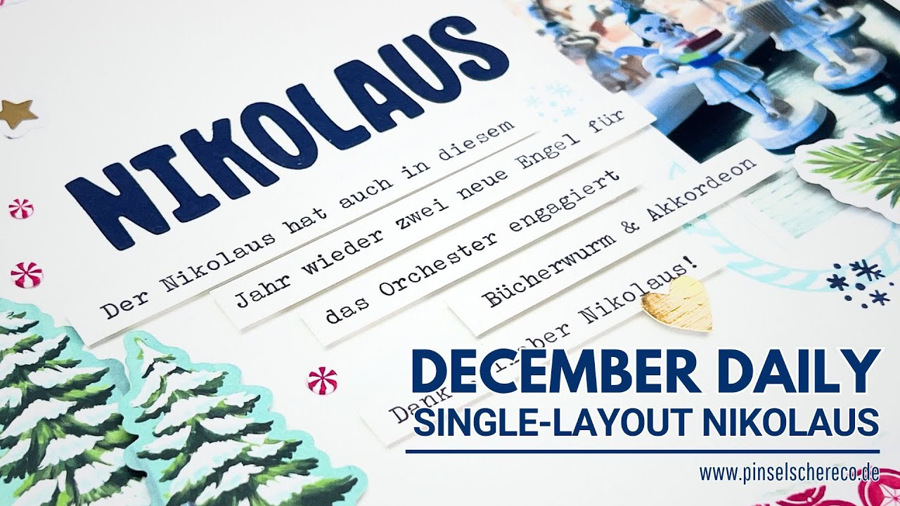 🎄Dezember-Tagebuch 2024 🎄 Single-Layout zum Nikolaustag | Mix & Match Mit festlicher Note 🎄