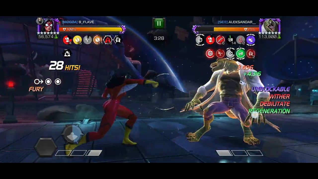 Spiderwoman vs lizard
