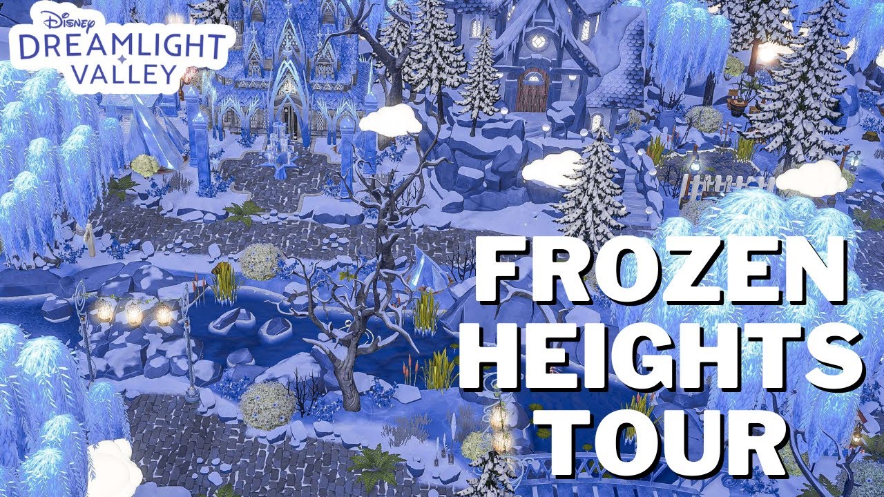 TOURING MY FINISHED FROZEN HEIGHTS BIOME// FROZEN HEIGHTS ICE RINK//NATURAL/DISNEY DREAMLIGHT VALLEY