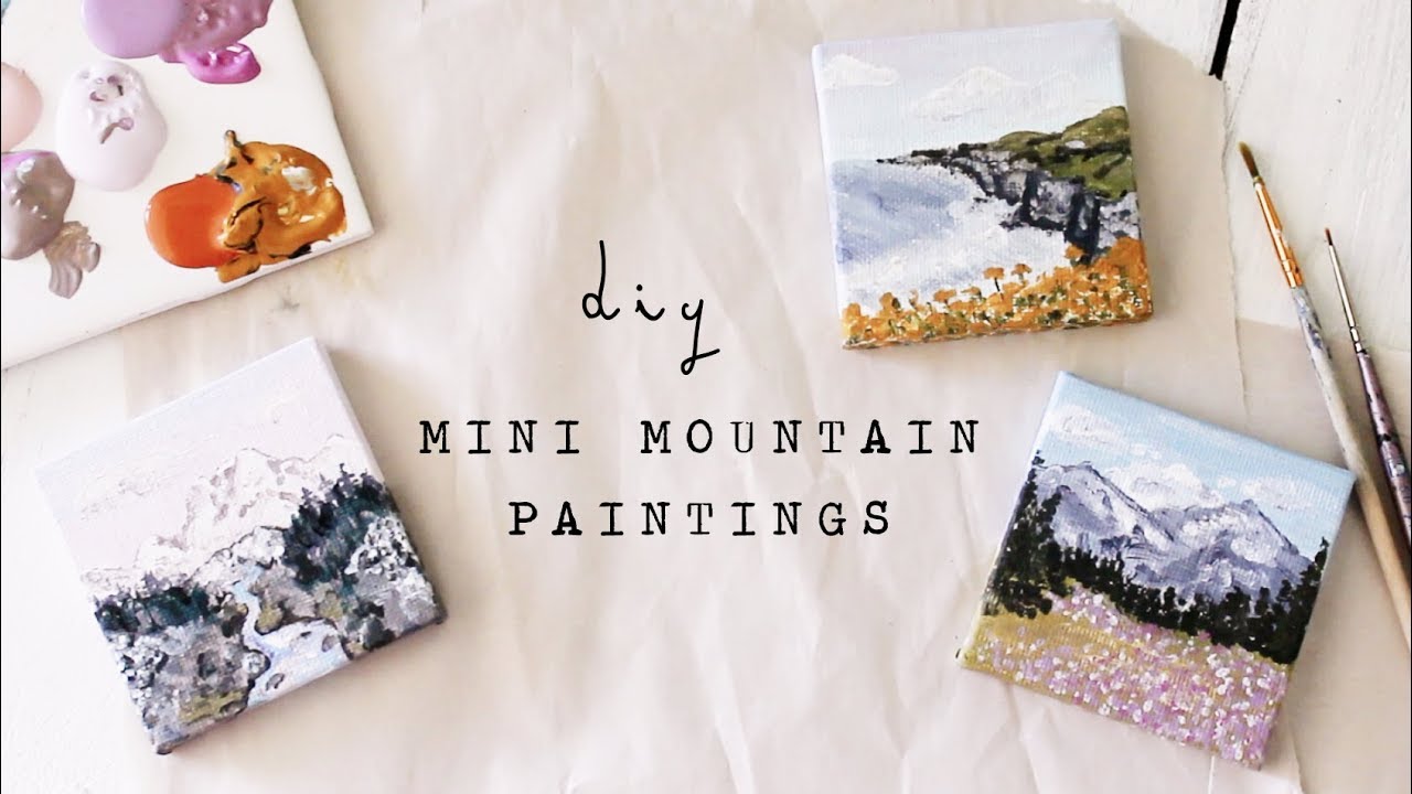 diy mini mountain paintings