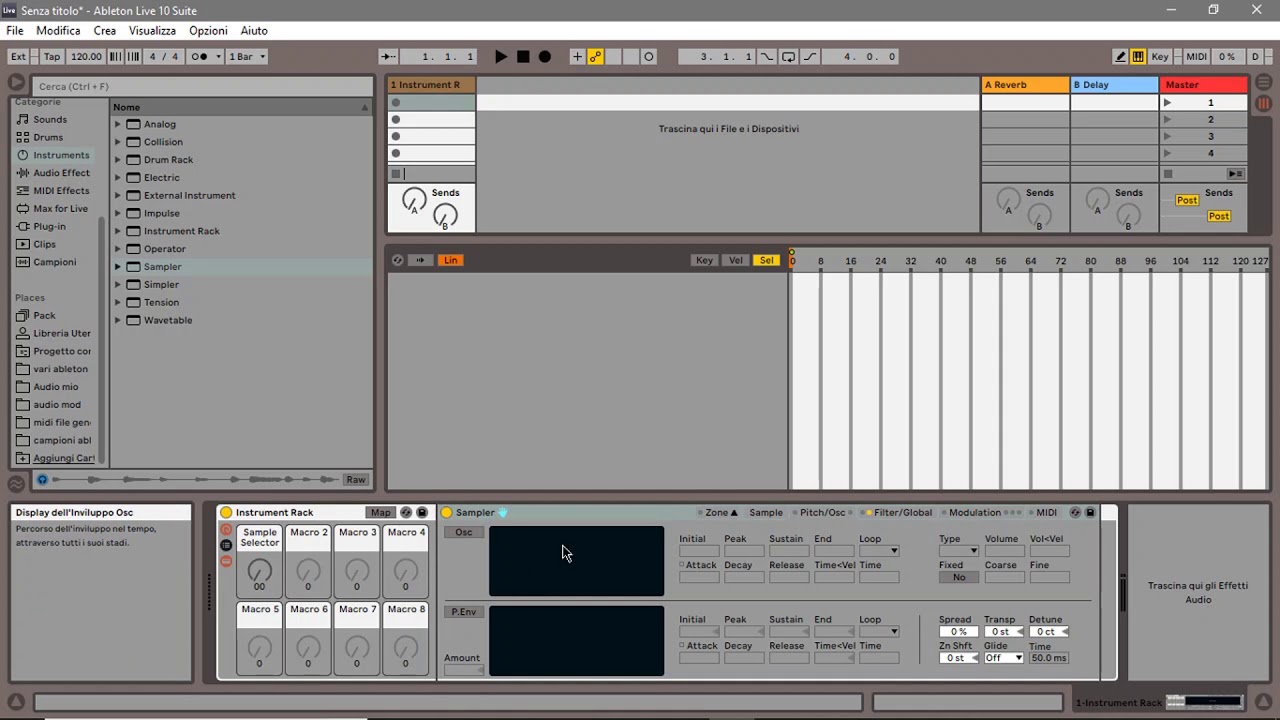 Ableton 10 Instrument Rack  bank di suoni personalizzata Lezione 3 (1/2)