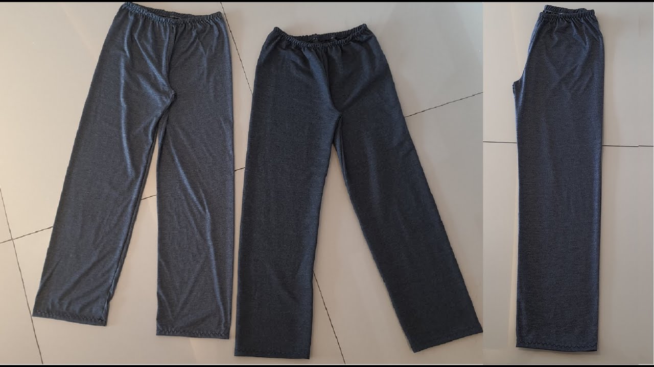 Diy - Costura e acabamento calça pijama sem costura lateral- aula 259