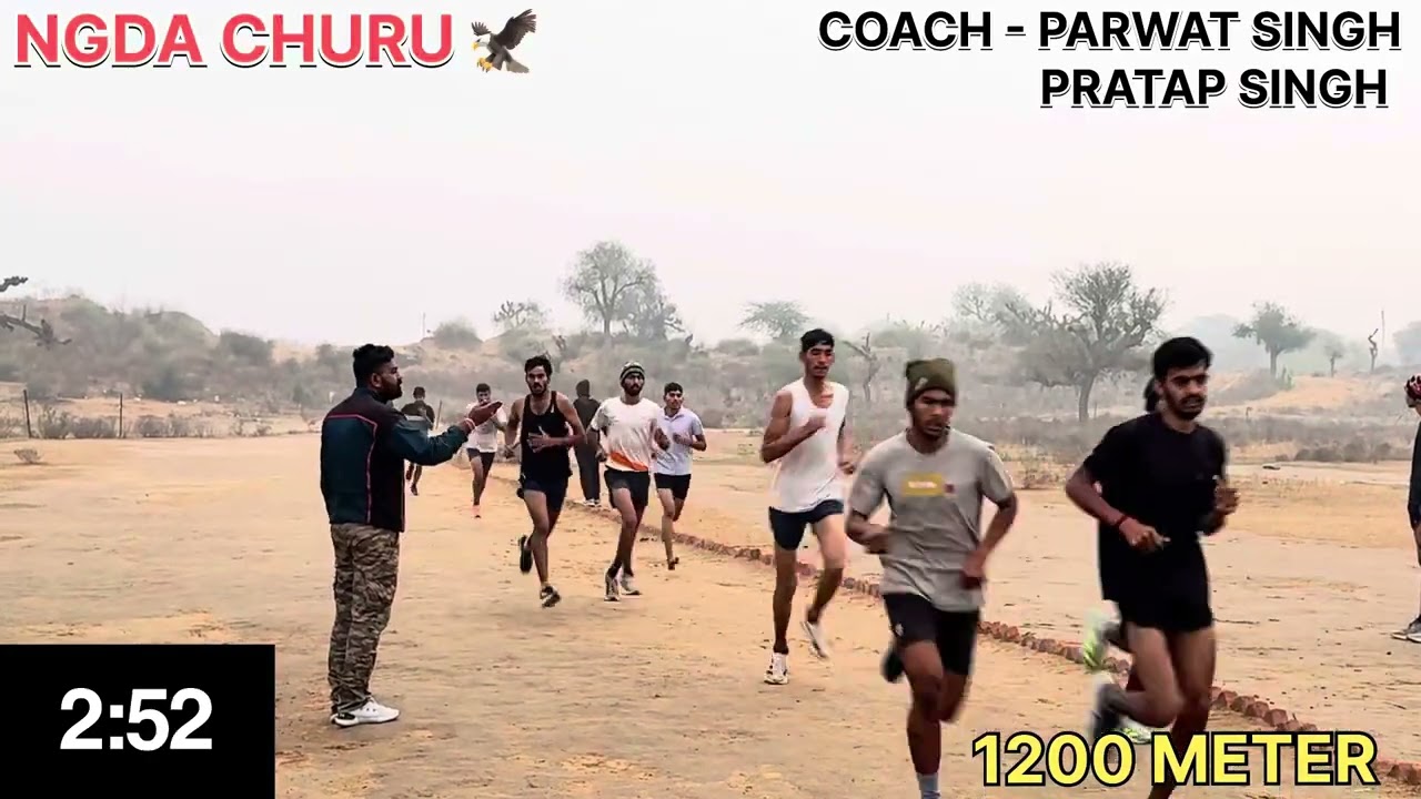 1200 METER ALL OUT 🤘|| NGDA CHURU || #army #1600mtrruning #armedforces #armylover #1600metertimetrie