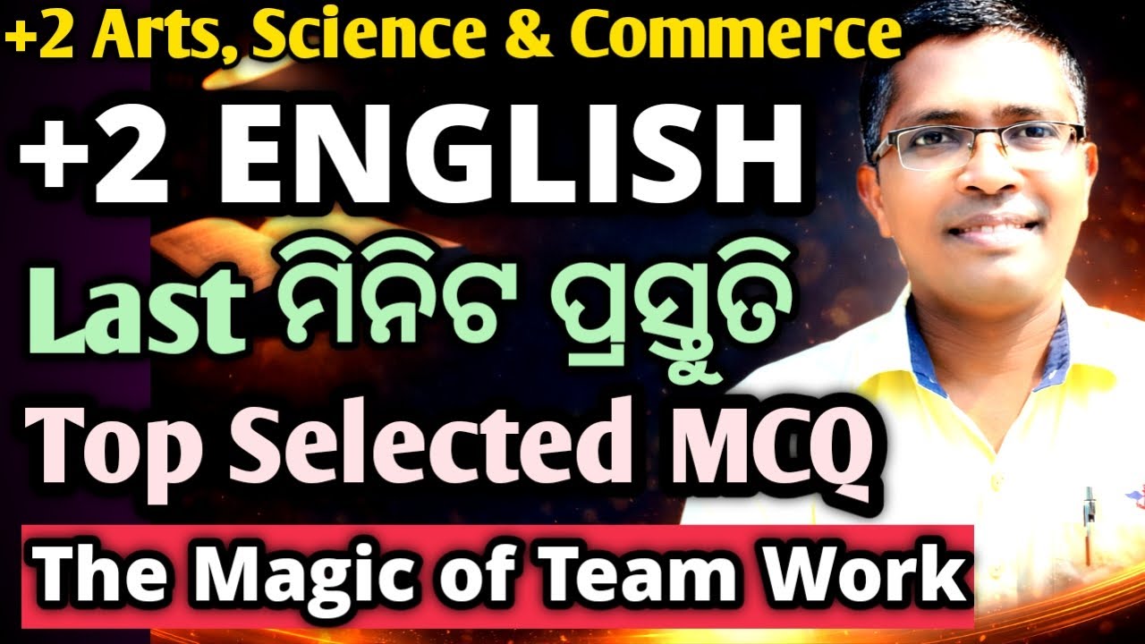 Xii English Selected mcq on 