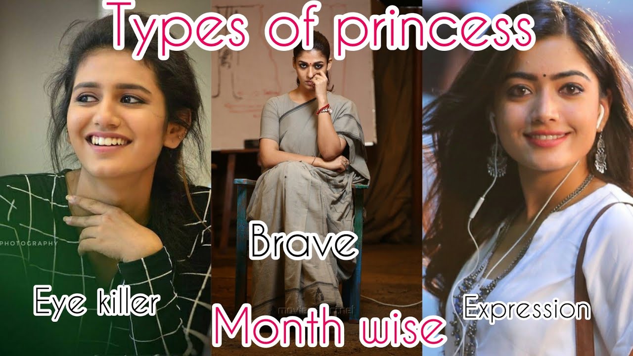 Types of princess 👸 month wise