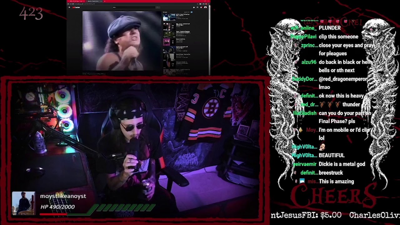Dickie Allen Covers ACDC's Thunderstruck + Extra (Twitch)