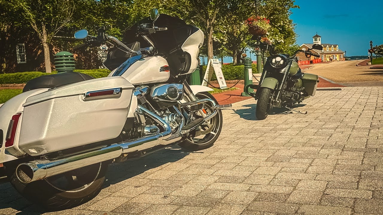 ROAD KING SPECIAL AND ROAD GLIDE RIDE TO YORKTOWN VA | MOTORCYCLE MOTOVLOG | RIDE OUT AND DETOURS