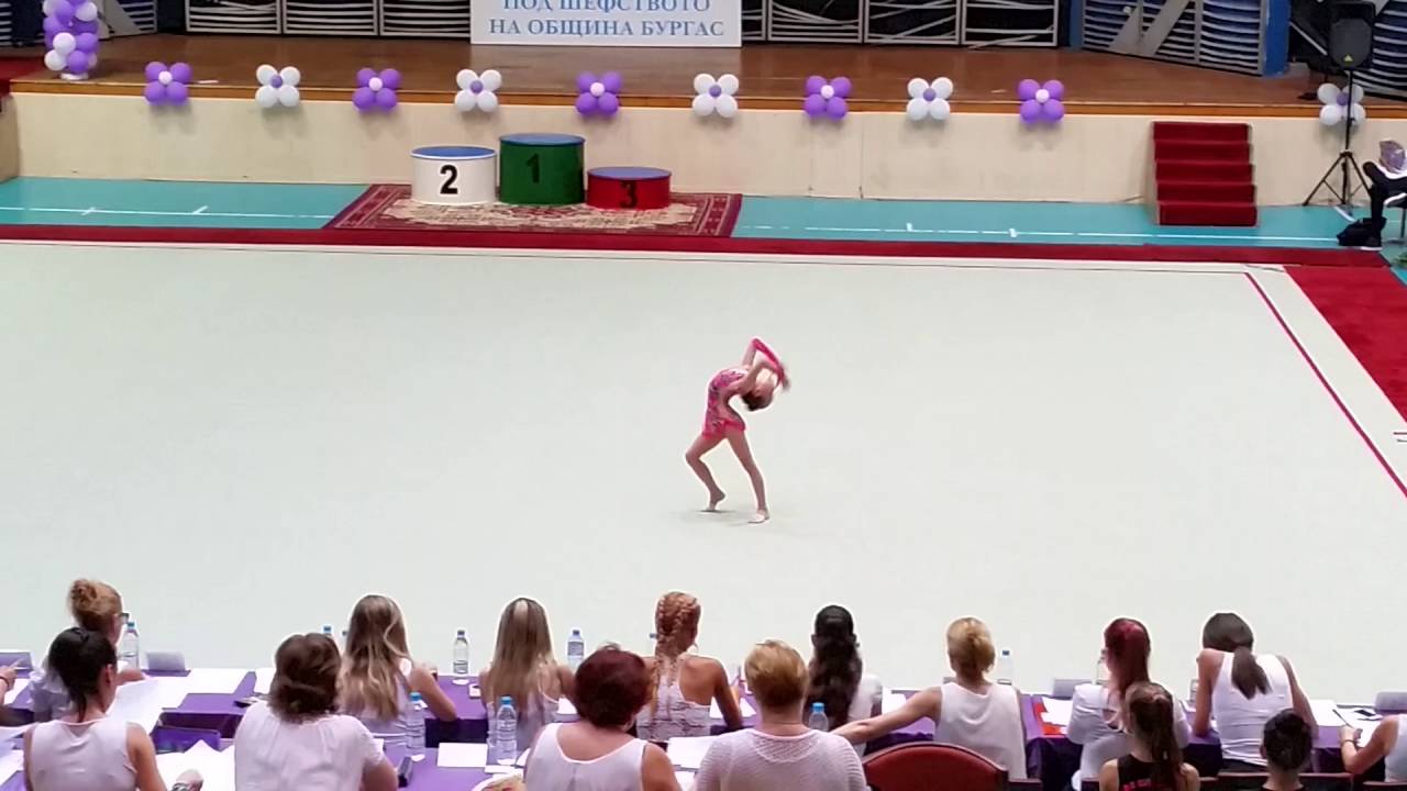 Държавно първенство по худ.гимнастика деца до 10 г. 2016 Бургас-Лиляна Минчева Академик без уред