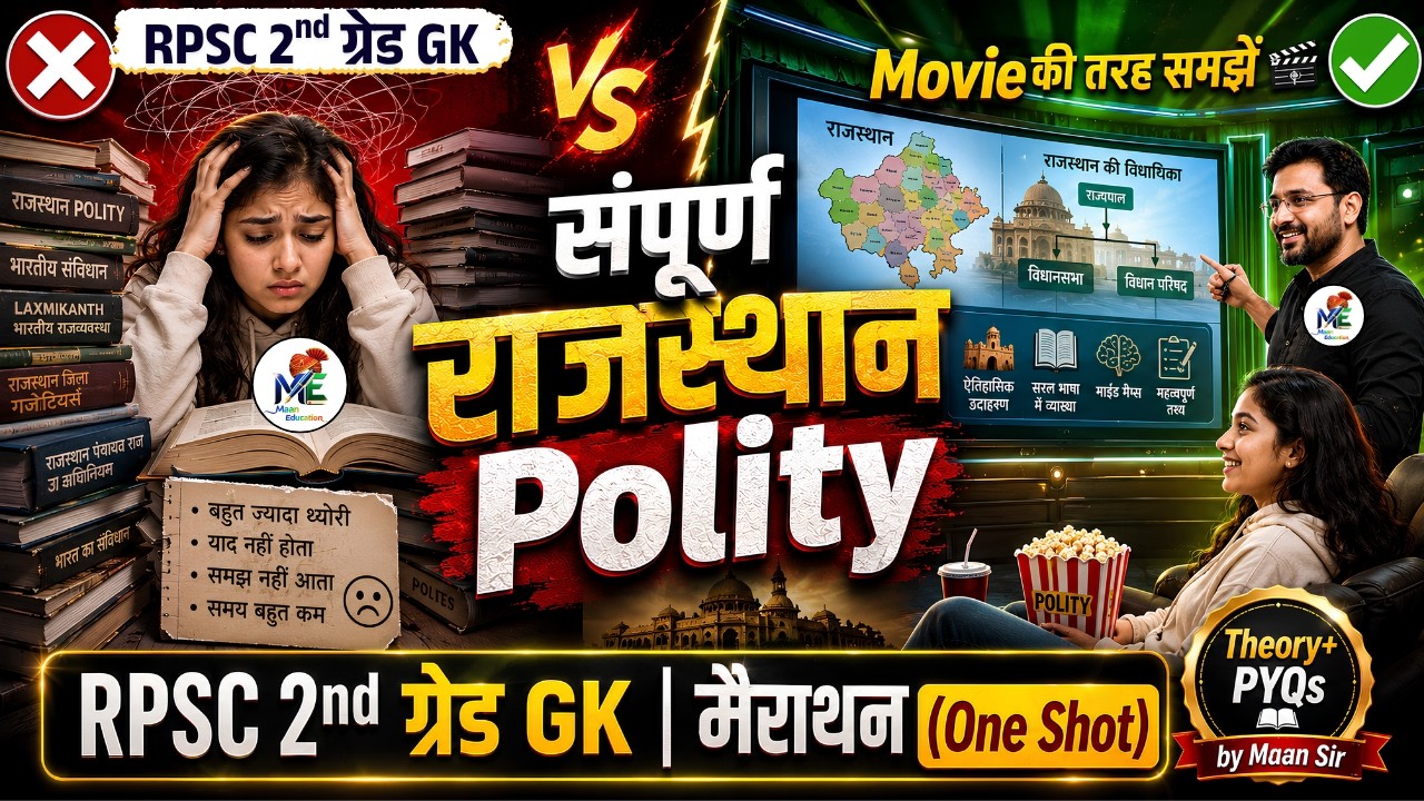 RPSC 2nd Grade Rajasthan Polity 🔥| 1 Video में पूरा Syllabus समाप्त (Theory + PYQ) | Cinematic Class