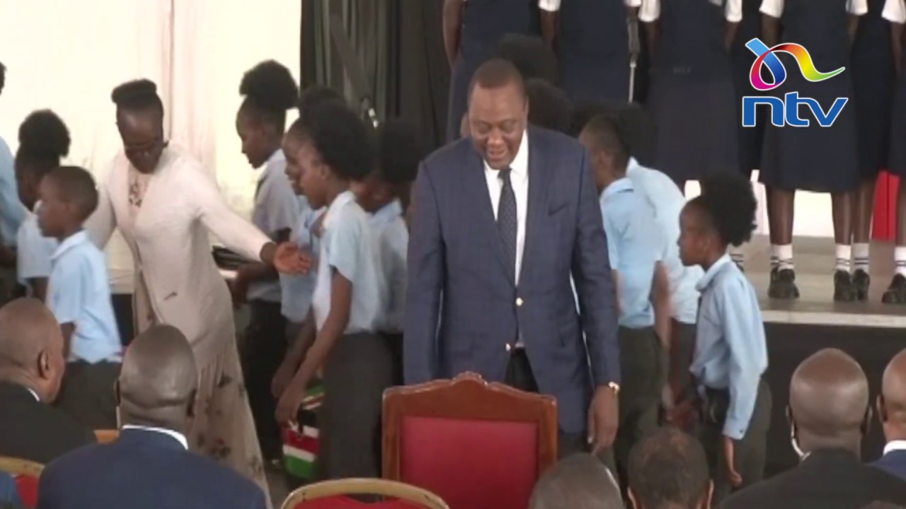 Pupils elate President Uhuru with Luo traditional song