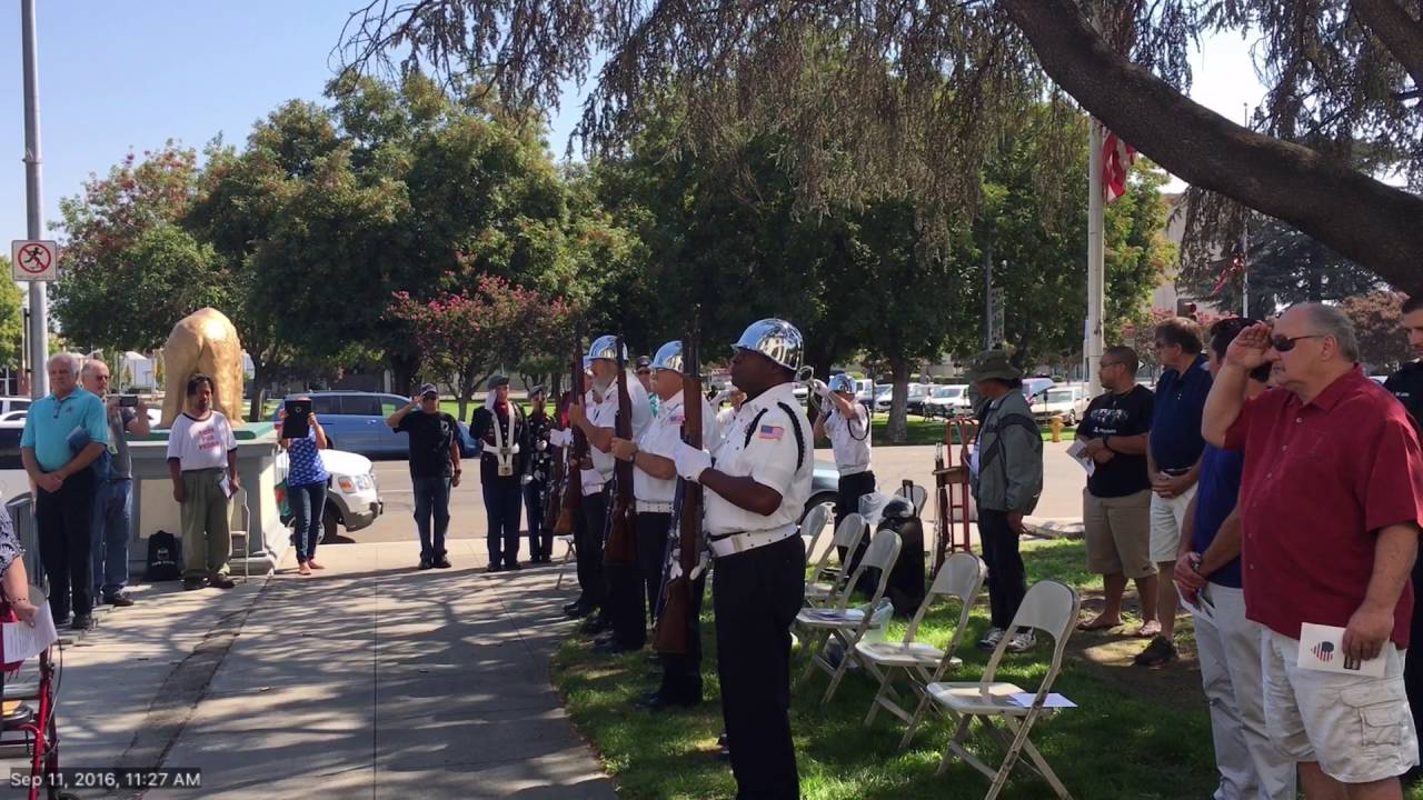 VFW Luneta Post 52 Honor Guard 21 gun salute remembering 9/11 victims