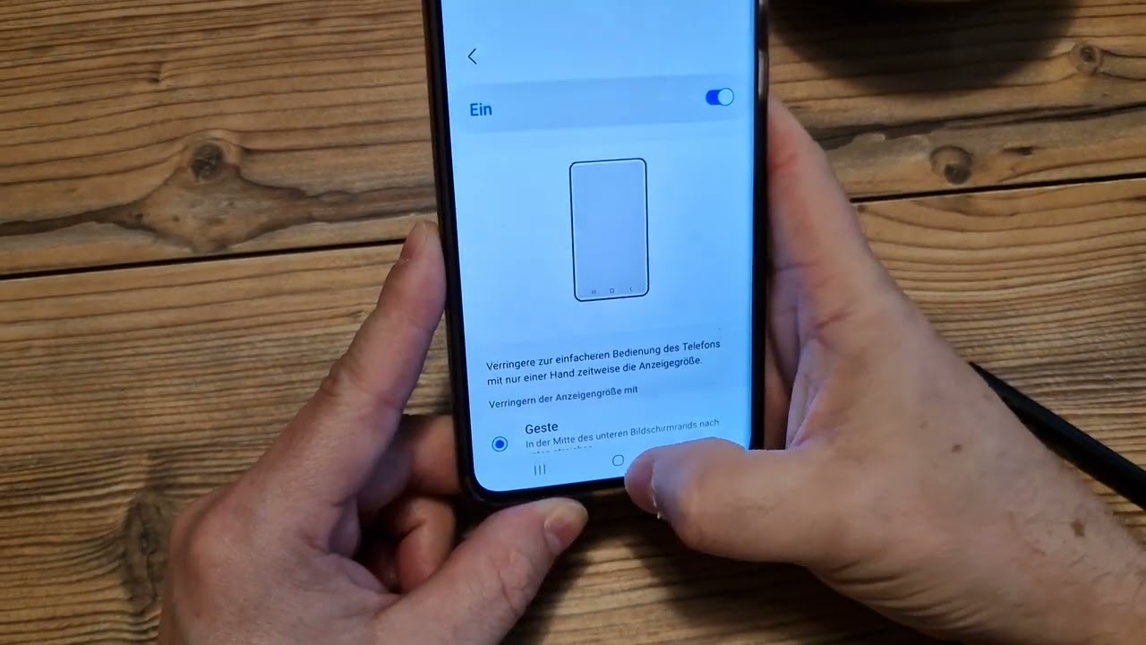 Samsung Galaxy Einhandmodus aktivieren einstellen des 